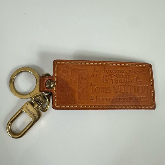 Louis Vuitton Vachetta Leather Key Ring Bag Charm - Picture 1 of 15